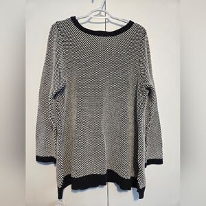 Charter‎ Club Shimmer Black and White Sweater